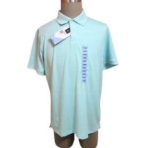 Member's Mark Men's Pique Knit Stretch Polo Aqua Large